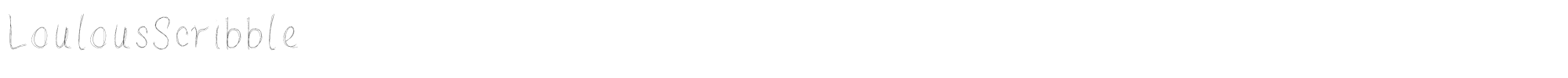 Sample characters Loulous Scribble Font