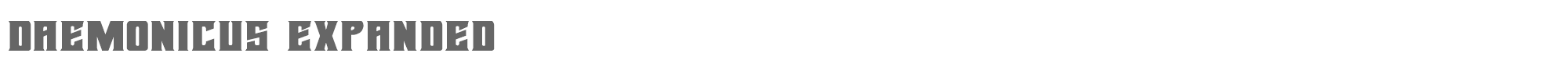 Daemonicus daemonicusexpand.ttf font preview