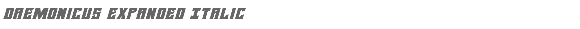 Daemonicus daemonicusexpandital.ttf font preview