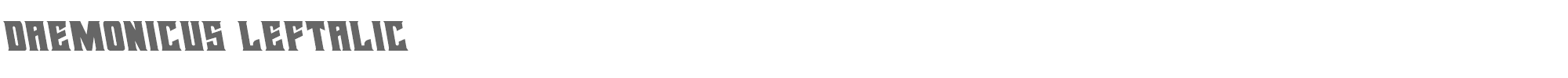 Daemonicus daemonicusleft.ttf font preview