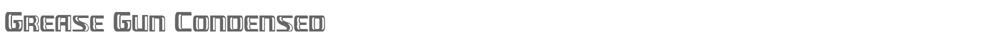 Grease Gun greaseguncond.ttf font preview