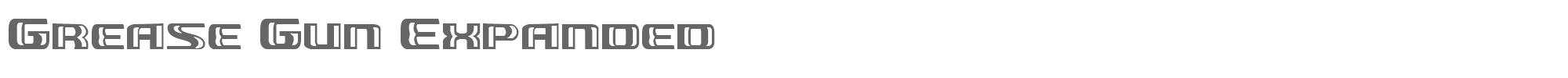 Grease Gun greasegunexpand.ttf font preview