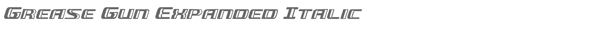 Grease Gun greasegunexpandital.ttf font preview