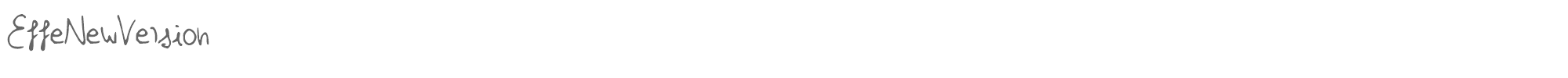 Sample characters Effe New Version Font