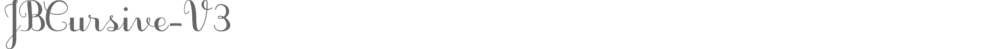 Sample characters JB Cursive 3 Font