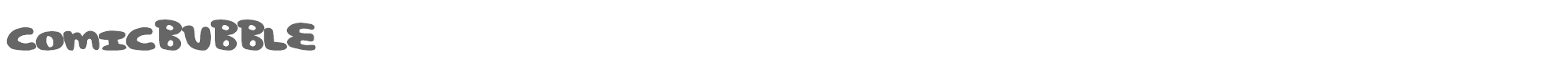 Comic Bubble ComicBubble.ttf font preview