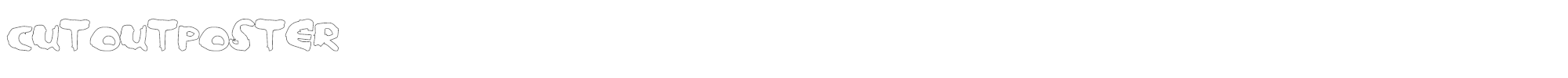 Cutout Poster CutoutPoster.ttf font preview