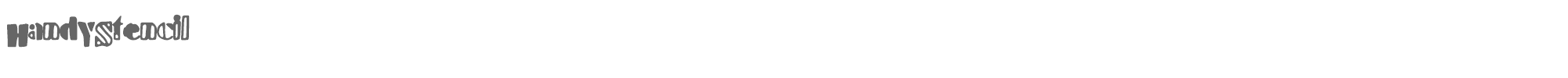 Handy Stencil HandyStencil.ttf font preview