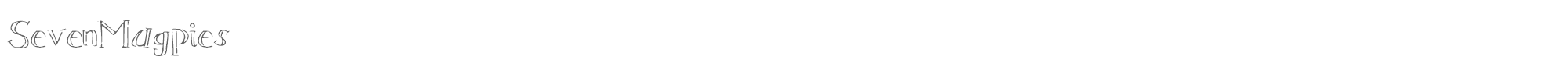 Sample characters Seven Magpies Font