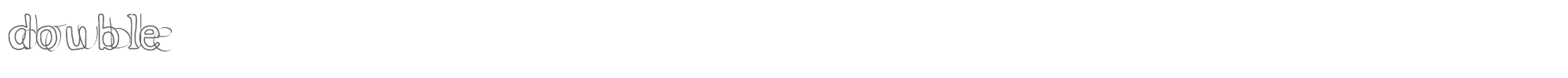 Sample characters Double Font