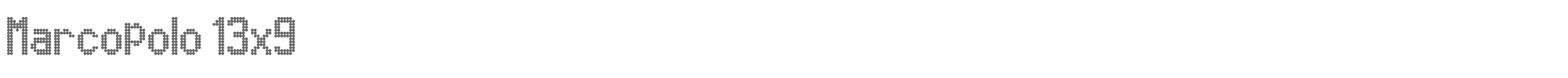 Sample characters Marcopolo 13x9 Font