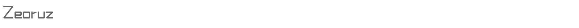 Sample characters Zeoruz Font