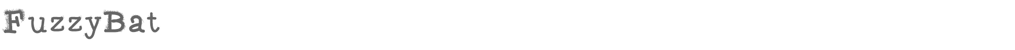 Sample characters Fuzzy Bat Font
