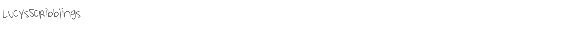 Sample characters Lucys Scribblings Font