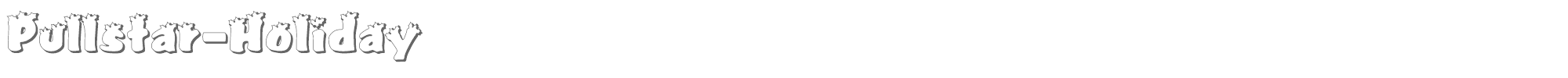 Sample characters Pullstar Holiday Font