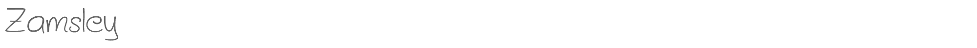 Sample characters Zamsley Font