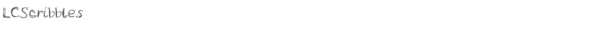 Sample characters LC Scribbles Font