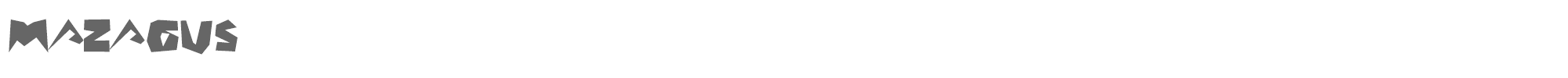 Sample characters Mazagus Font