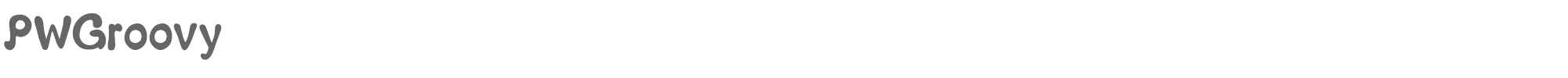 Sample characters PW Groovy Font