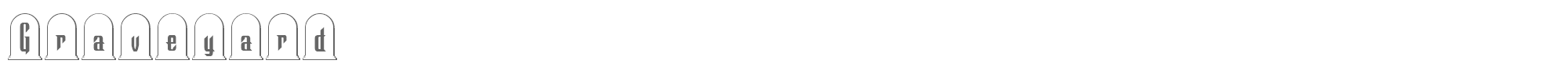 Sample characters Graveyard Font