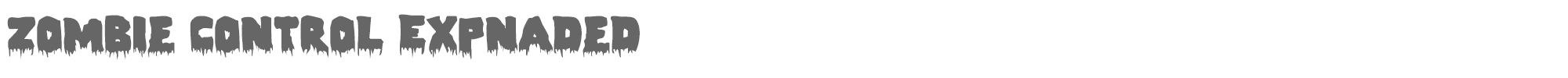 Zombie Control zombiecontrolexpand.ttf font preview