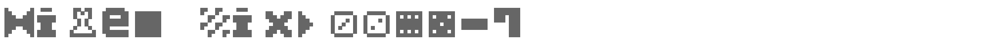 Sample characters Pixel Dingbats-7 Font