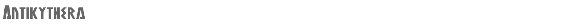 Antikythera antikythera.ttf font preview