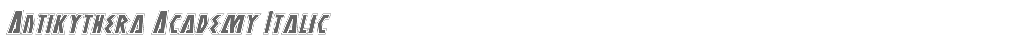 Antikythera antikytheraacadital.ttf font preview