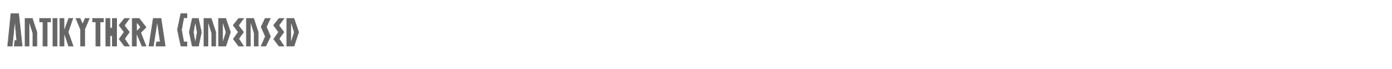 Antikythera antikytheracond.ttf font preview
