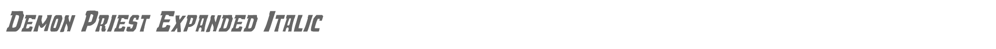 Demon Priest demonpriestexpandital.ttf font preview