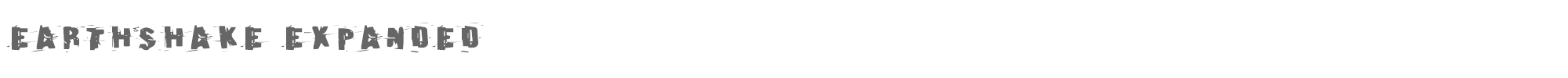 Earthshake earthshakeexpand.ttf font preview