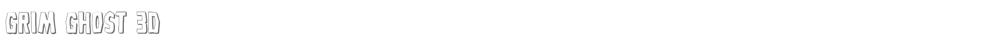 Grim Ghost grimghost3d.ttf font preview