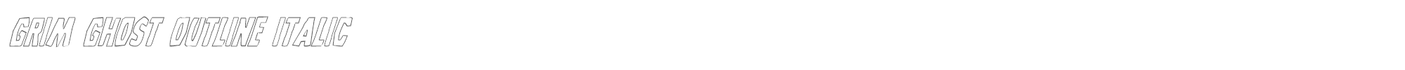 Grim Ghost grimghostoutlineital.ttf font preview