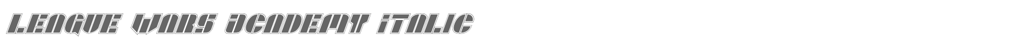 League Wars leaguewarsacadital.ttf font preview