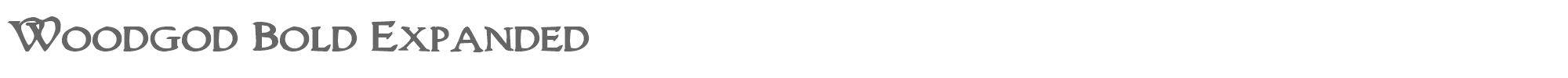 Woodgod woodgodboldexpand.ttf font preview