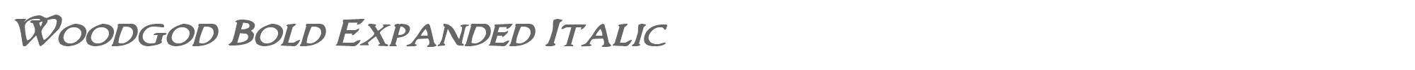 Woodgod woodgodboldexpandital.ttf font preview