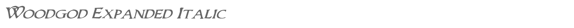 Woodgod woodgodexpandital.ttf font preview