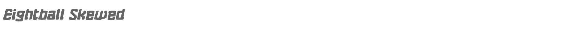Sample characters Eightball Font