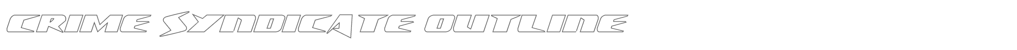 Crime Syndicate crimesyndicateoutline.ttf font preview