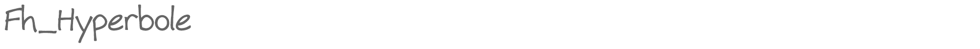 Sample characters Fh Hyperbole Font