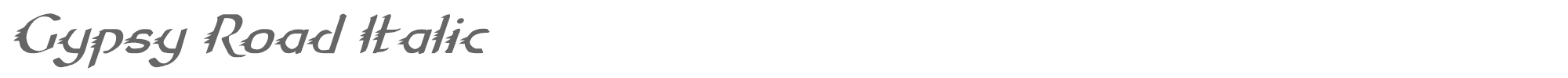 Gypsy Road gypsyroadi.ttf font preview