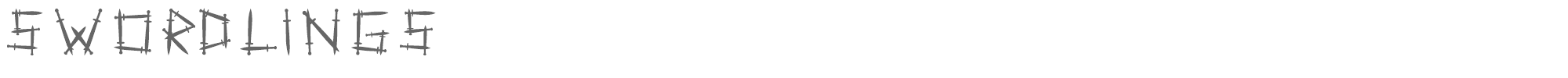 Sample characters Swordlings Font