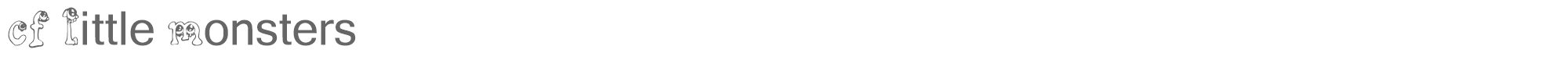 Sample characters CF Little Monsters Font