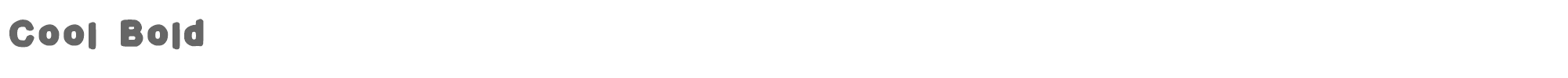 Sample characters Cool Bold Font
