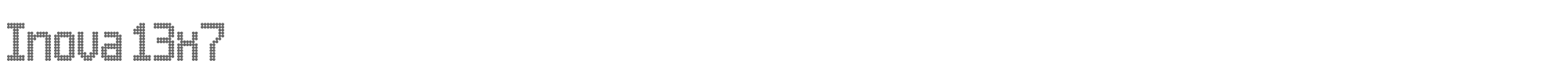 Sample characters Inova 13x7 Font