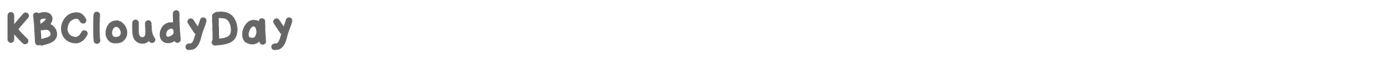 KB Cloudy Day KBCloudyDay.ttf font preview