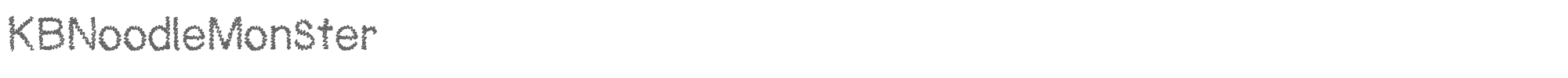 KB Noodle Monster KBNoodleMonster.ttf font preview