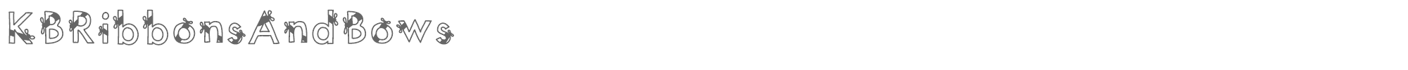 Sample characters KB Ribbons And Bows Font