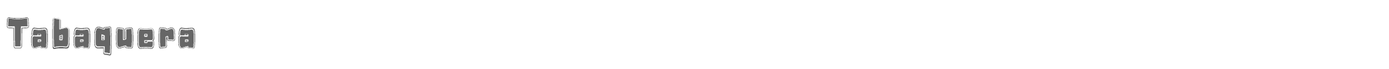 Sample characters Tabaquera Font