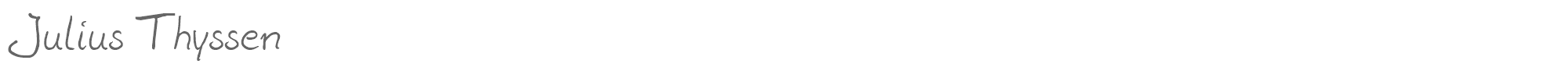 Sample characters Julius Thyssen Font